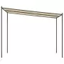 Gazebo Beige 3x3 m 180 g/m² Tessuto e Acciaio