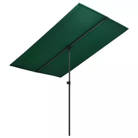 Ombrellone da Esterni con Palo in Alluminio 180x130cm Verde