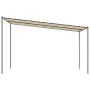 Gazebo Beige 4x4 m 180 g/m² Tessuto e Acciaio