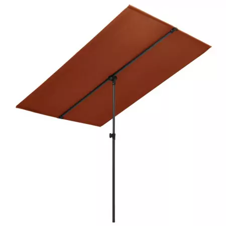 Ombrellone da Esterni Palo in Alluminio 180x130cm Terracotta