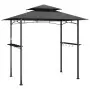 Gazebo Barbecue Ripiani Laterali Antracite 240x150x243 Acciaio