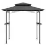 Gazebo Barbecue Ripiani Laterali Antracite 240x150x243 Acciaio