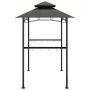 Gazebo Barbecue Ripiani Laterali Antracite 240x150x243 Acciaio