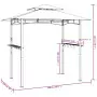 Gazebo Barbecue Ripiani Laterali Antracite 240x150x243 Acciaio