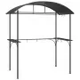 Gazebo Barbecue Ripiani Laterali Antracite 220x115x230 Acciaio