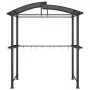 Gazebo Barbecue Ripiani Laterali Antracite 210x114x230 Acciaio