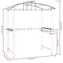 Gazebo Barbecue Ripiani Laterali Antracite 210x114x230 Acciaio