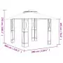 Gazebo con Tetto Antracite 300x300x270 cm Acciaio