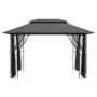 Gazebo con Pareti Laterali Antracite 400x300x270 cm Acciaio