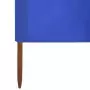 Paravento a 5 Pannelli in Tessuto 600x160 cm Azzurro