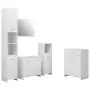 Set Mobili da Bagno 4 pz Bianco Lucido