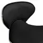 323674  Salon Spa Stool Black Faux Leather