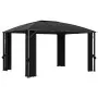 Gazebo con Tende 400x300x265 cm Antracite