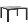 Tavolino da Giardino Grigio 55x55x31 cm DPC e Acciaio