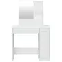 Set Tavolo da Toeletta Bianco Lucido 86,5x35x136 cm