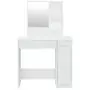 Toeletta con Specchio Bianco 86,5x35x136 cm