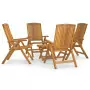 Set Salotto da Giardino 5 pz in Legno Massello di Teak