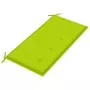 Cuscino per Panca Giardino Verde Brillante 100x50x3 cm Tessuto