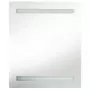 Armadietto Bagno con Specchio e LED Grigio Lucido 50x14x60 cm