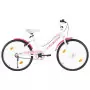 Bici per Bambini 24 pollici Rosa e Bianca