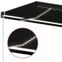 Tenda da Sole Retrattile Manuale con LED 600x350 cm Antracite