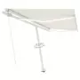 Tenda da Sole Retrattile Manuale LED 450x350 cm Crema