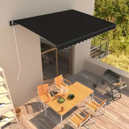 Tenda da Sole Retrattile Automatica 400x300 cm Antracite