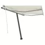 Tenda da Sole Retrattile Manuale con LED 300x250 cm Crema