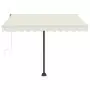 Tenda da Sole Retrattile Manuale con LED 300x250 cm Crema