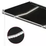 Tenda da Sole Retrattile Manuale con LED 400x300 cm Antracite
