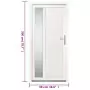 Porta Ingresso Bianca 98x200 cm in PVC