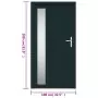 Porta Ingresso Antracite 108x208 cm in PVC