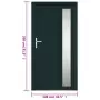 Porta Ingresso Antracite 108x208 cm in PVC