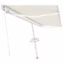 Tenda da Sole Retrattile Manuale con LED 500x300 cm Crema