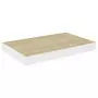 Scaffali a Parete 2 pz Rovere e Bianco 40x23x3,8 cm in MDF