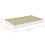 Scaffali a Parete 2 pz Rovere e Bianco 40x23x3,8 cm in MDF