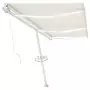 Tenda da Sole Retrattile Manuale con LED 600x350 cm Crema