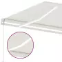 Tenda da Sole Retrattile Manuale con LED 600x350 cm Crema