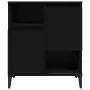 Credenza Nero 60x35x70 cm in Legno Multistrato