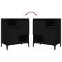 Credenza Nero 60x35x70 cm in Legno Multistrato