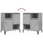 Credenza Grigio Cemento 60x35x70 cm in Legno Multistrato