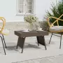 Tavolino Pieghevole Marrone 60x40x38 cm in Polyrattan