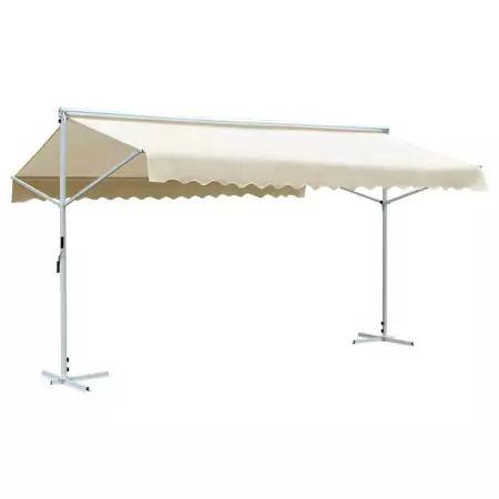 Tenda Parasole con Piedistallo 600x300 cm Crema