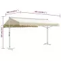 Tenda Parasole con Piedistallo 600x300 cm Crema