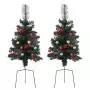 Alberi di Natale Artificiali per Viali 2 pz 76 cm in PVC