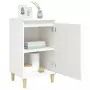 Comodino Bianco 40x35x70 cm in Legno Multistrato