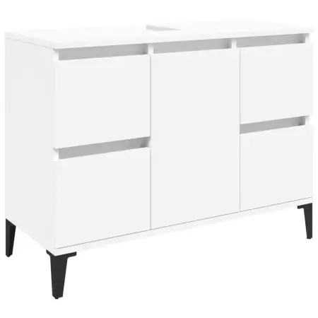 Mobile Lavabo Bianco 80x33x60 cm in Legno Multistrato