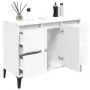 Mobile Lavabo Bianco 80x33x60 cm in Legno Multistrato