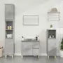 Armadietto Bagno Grigio Cemento 30x30x190 cm Legno Multistrato