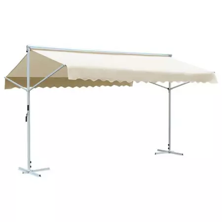 Tenda Parasole con Piedistallo 500x300 cm Crema